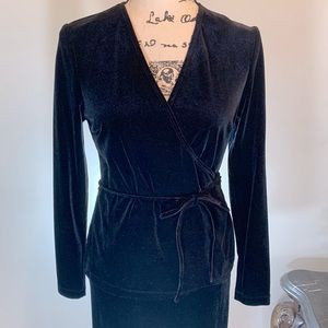 Liz Claiborne 2 pc Dress/Skirt Set Velvet